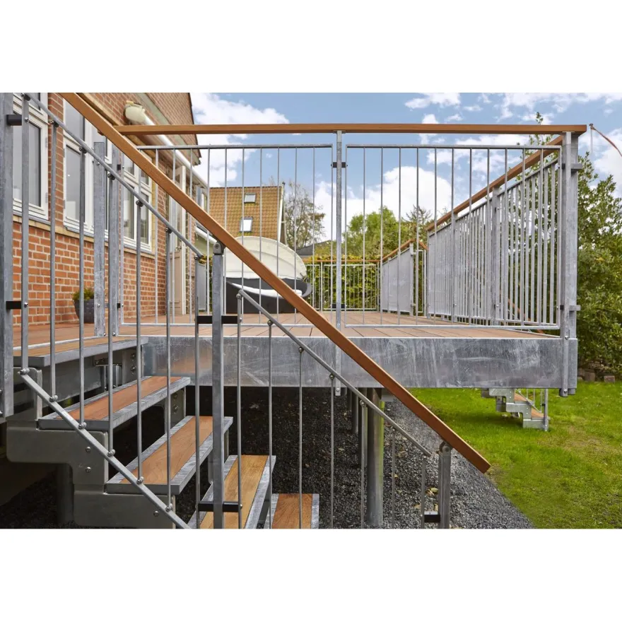 Ulkoportaat Dolle Gardentop, puisille askelmille, yhdellä kaiteella, eri kokoja