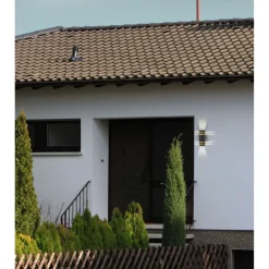 Ulkoseinävalaisin Aneta Lighting Ribb, IP44, alas-ylösvalo, tummanharmaa/kirkas