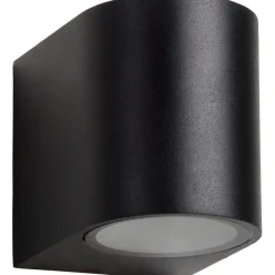 Ulkoseinävalaisin Lucide Zora LED pyöreä, GU10, 1x5W, IP44, musta