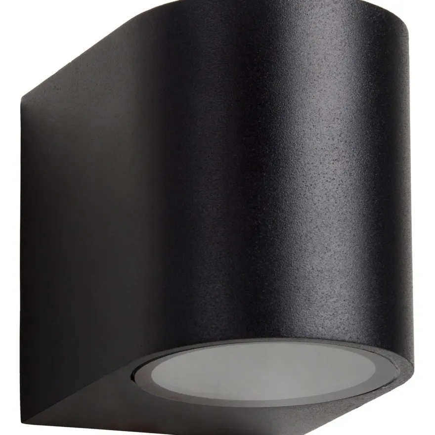 Ulkoseinävalaisin Lucide Zora LED pyöreä, GU10, 1x5W, IP44, musta