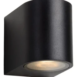 Ulkoseinävalaisin Lucide Zora LED pyöreä, GU10, 1x5W, IP44, musta