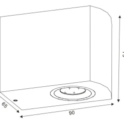 Ulkoseinävalaisin Lucide Zora LED pyöreä, GU10, 1x5W, IP44, musta