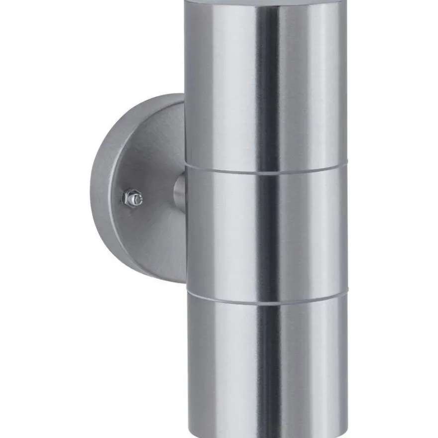 Ulkoseinävalaisin Paulmann Flame, IP44, 6cm, rst