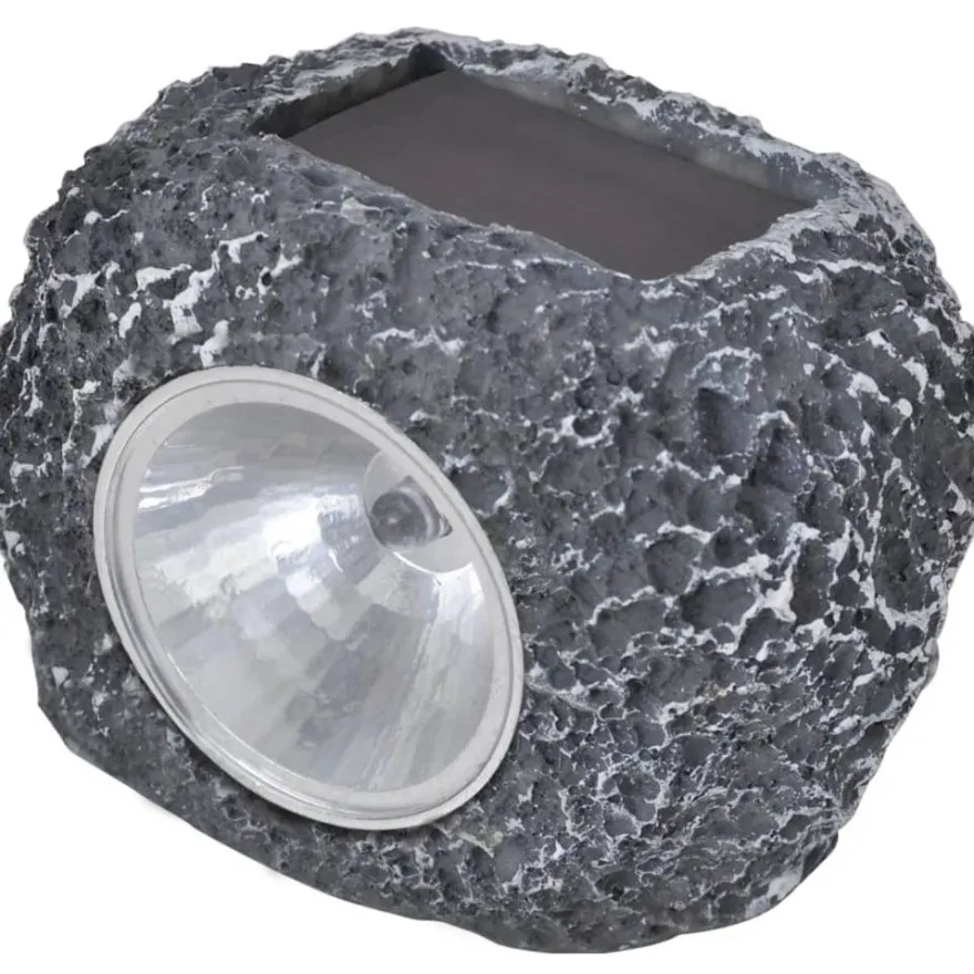 Ulkotilan aurinkoenergia led spottivalo kiven muotoinen 12kpl
