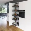 Ulosvedettävä hyllykkö Beslag Design Planero, 400x1900-2140mm, harmaa