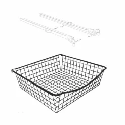 Ulosvedettävä lankakori Norscan Roller, M50, 400x150mm, valkoinen