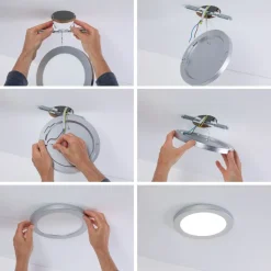 Upotettava LED-paneeli Paulmann 2in1 Cover-it, Ø22.5cm, 16.5W, 4000K, eri värejä