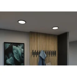 Upotettava LED-paneeli Paulmann VariFit Areo, IP44, Ø175mm, 13W, 4000K, musta