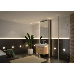 Upotettava LED-seinävalaisin Paulmann LumiTiles, IP44, 10x10cm, 2700K, himmennettävä, valkoinen