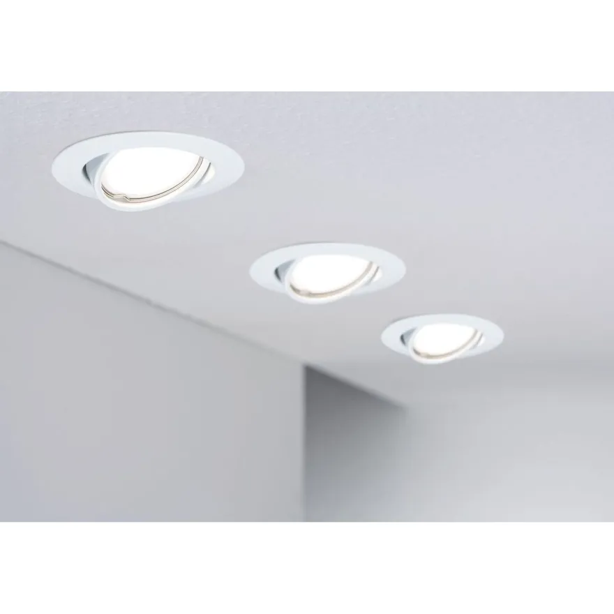 Upotettava LED-valaisin Paulmann Base Coin, Ø90mm, 5W, 370lm, 3000K, eri värejä