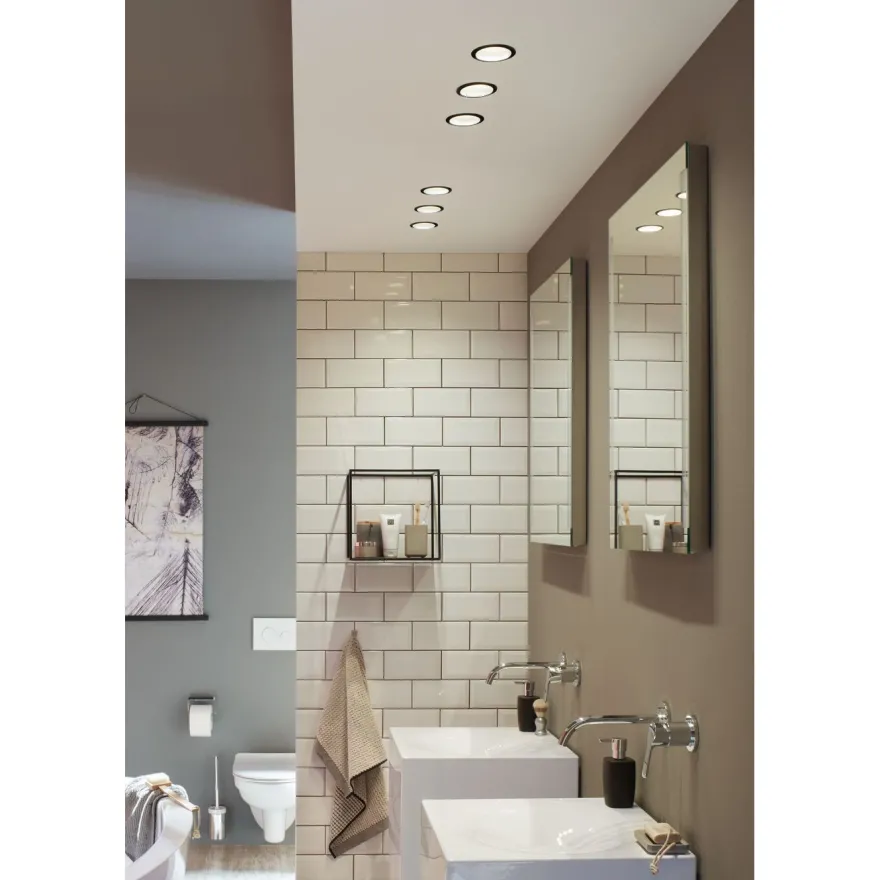 Upotettava LED-valaisin Paulmann Cole Coin, IP44, Ø88mm, 6W, 470lm, 2700K, himmennettävä, eri värejä
