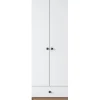 Vaatekaappi Linento Furniture BA118 2418, 60cm, valkoinen/pähkinä