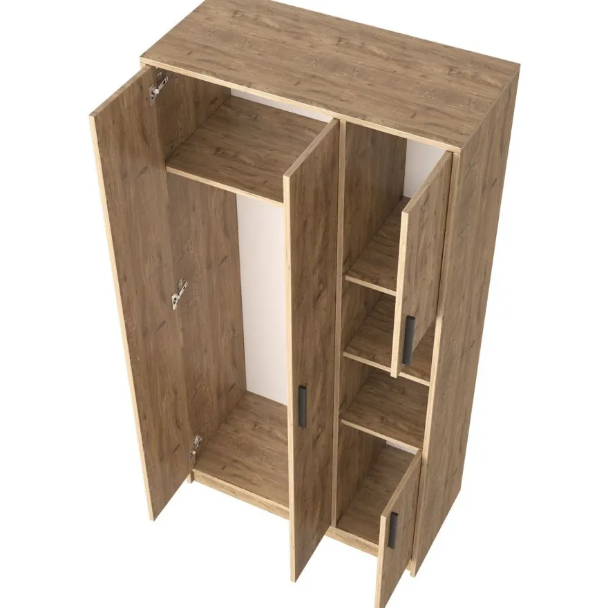 Vaatekaappi Linento Furniture Cupra, 90x177cm, ruskea