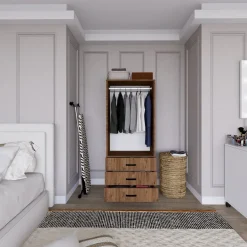 Vaatekaappi Linento Furniture Easy 1600-57, atlassetri