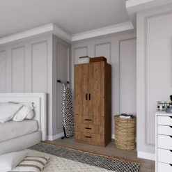 Vaatekaappi Linento Furniture Easy 1600-57, atlassetri