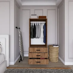 Vaatekaappi Linento Furniture Easy 1600-57, atlassetri