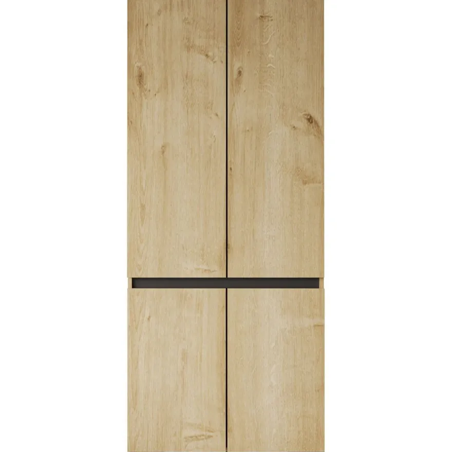 Vaatekaappi Linento Furniture Floransa 90, 90x210cm, vaalean ruskea/antrasiitti