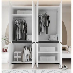 Vaatekaappi Linento Furniture Floransa 180, 180x210cm, valkoinen/antrasiitti