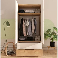 Vaatekaappi Linento Furniture Flora 90, 90x183cm