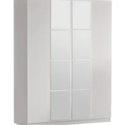 Vaatekaappi Linento Furniture HM2, valkoinen, 138,4cm
