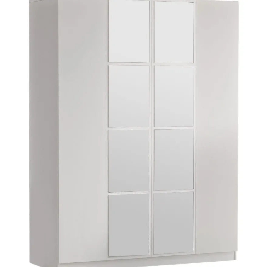 Vaatekaappi Linento Furniture HM2, valkoinen, 138,4cm