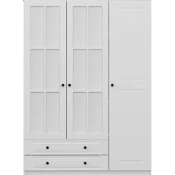 Vaatekaappi Linento Furniture Kale 135cm valkoinen