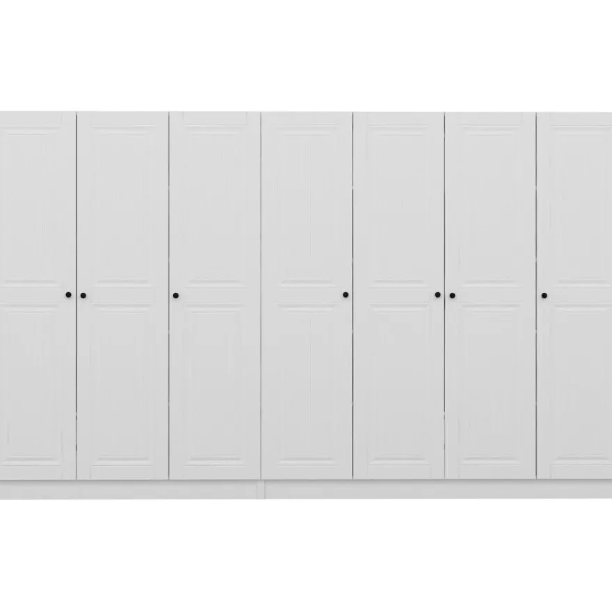 Vaatekaappi Linento Furniture Kale Mebran 4013 190x315cm valkoinen