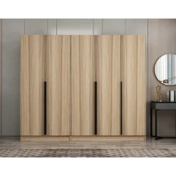 Vaatekaappi Linento Furniture Kale Plus 210x225cm 2 vetolaatikkoa eri värejä