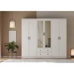 Vaatekaappi Linento Furniture Lavinia 1056 210cm valkoinen