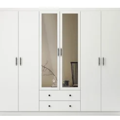 Vaatekaappi Linento Furniture Lavinia 1056 210cm valkoinen