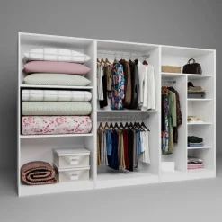 Vaatekaappi Linento Furniture Lucas 11, 280x190cm, valkoinen