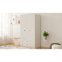 Vaatekaappi Linento Furniture Rb-062-01, 105x210cm, mattavalkoinen