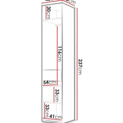 Vaatekaappi Nomla SORENO 45 cm