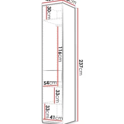Vaatekaappi Nomla SORENO 45 cm