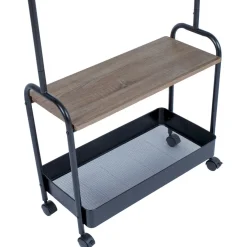 Vaateteline Home4You Fraser 74x35x165cm, musta