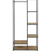 Vaateteline Home4You SEAFORD 77x45xK165 cm, villitammi, ruskea