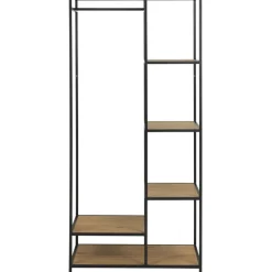 Vaateteline Home4You SEAFORD 77x45xK165 cm, villitammi, ruskea