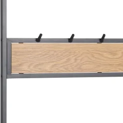 Vaateteline Home4You SEAFORD 77x40xK185 cm, villitammi, ruskea