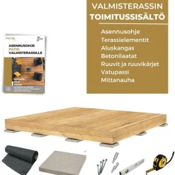 Valmisterassi PatioN°rd Havu, 3x3m, kestopuu