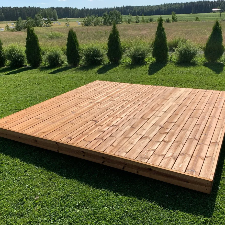 Valmisterassi PatioN°rd Havu, 3x3m, kestopuu