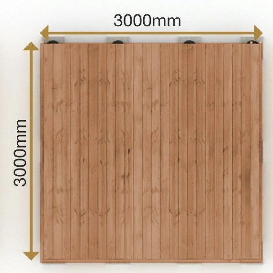 Valmisterassi PatioN°rd Havu, 3x3m, kestopuu
