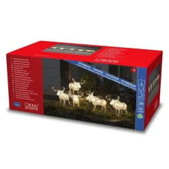 Valokoriste Konstsmide Hirvet, IP44, 5-osainen, 40 x LED, 13cm