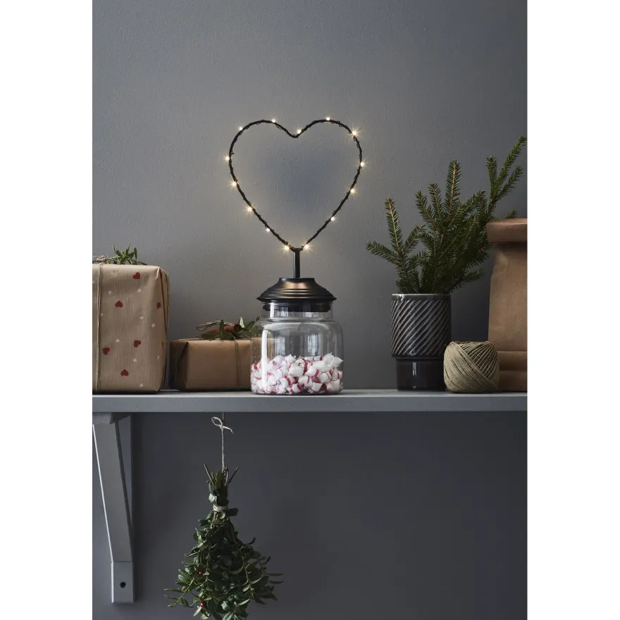 Valokoriste Markslöjd Sweetie sydän 35.5.cm valoa paristokäyttöinen