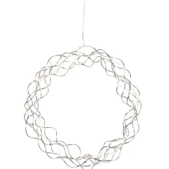 Valokranssi Eglo Curly, Ø30cm, 2200K, IP20, hopea/läpinäkyvä