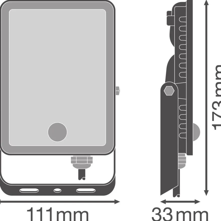 Valonheitin liiketunnistimella Osram Floodlight Essential musta, eri vaihtoehtoja