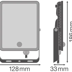 Valonheitin liiketunnistimella Osram Floodlight Essential musta, eri vaihtoehtoja