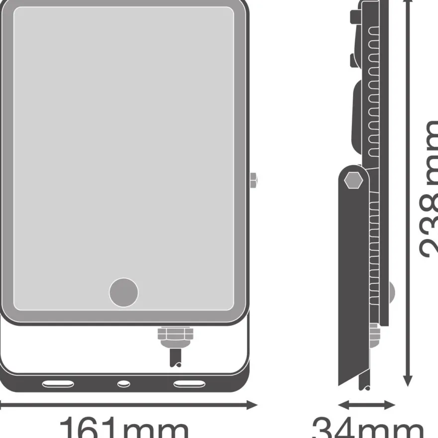 Valonheitin liiketunnistimella Osram Floodlight Essential musta, eri vaihtoehtoja