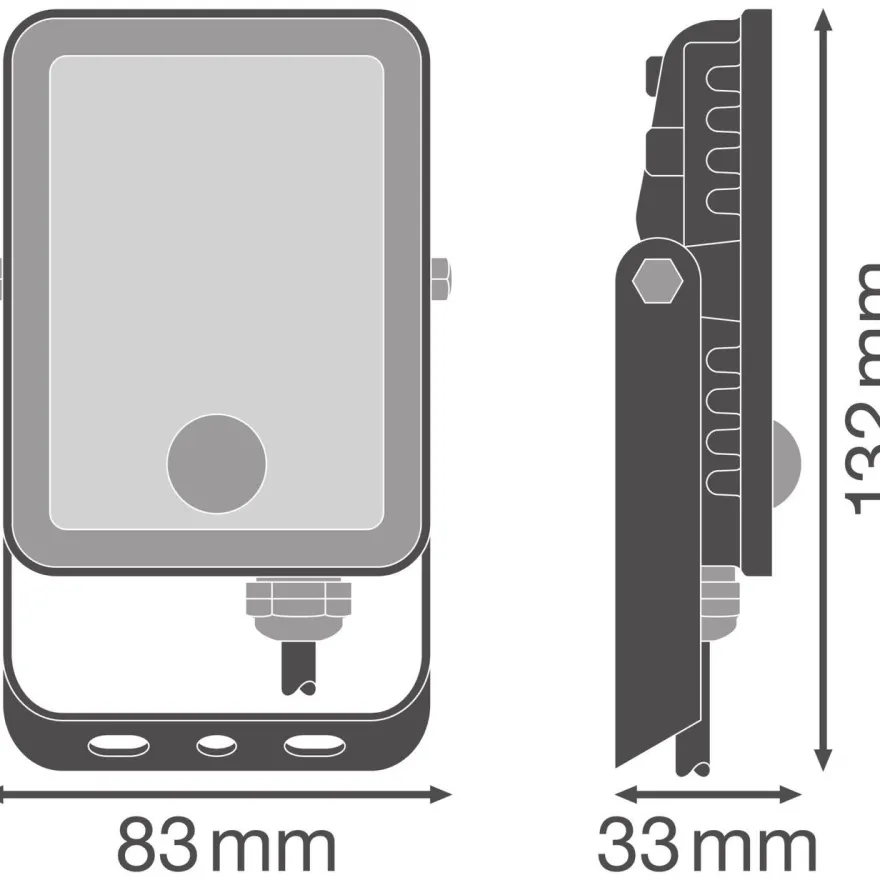 Valonheitin liiketunnistimella Osram Floodlight Essential musta, eri vaihtoehtoja