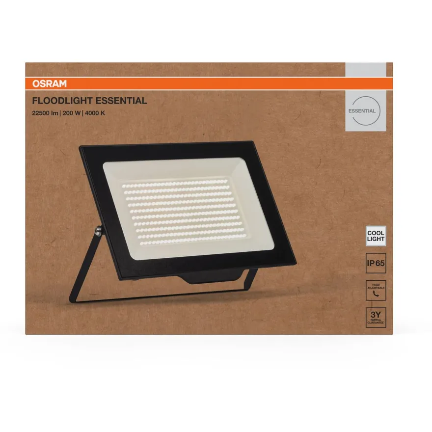 Valonheitin Osram Floodlight Essential IP65 musta, eri vaihtoehtoja