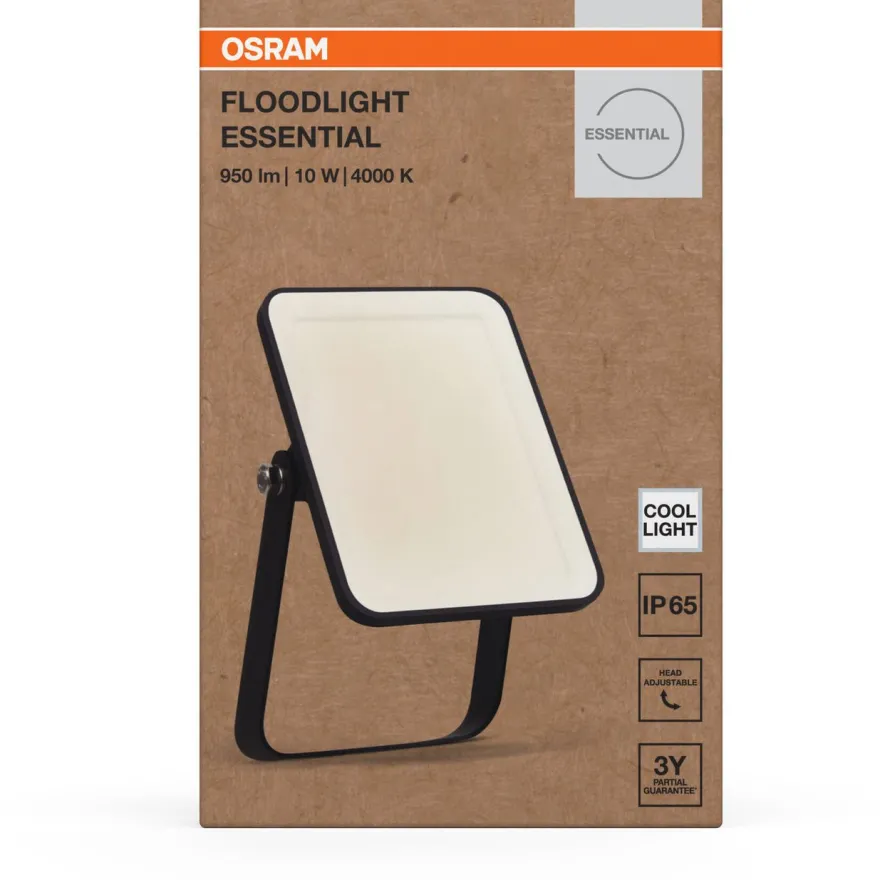 Valonheitin Osram Floodlight Essential IP65 musta, eri vaihtoehtoja